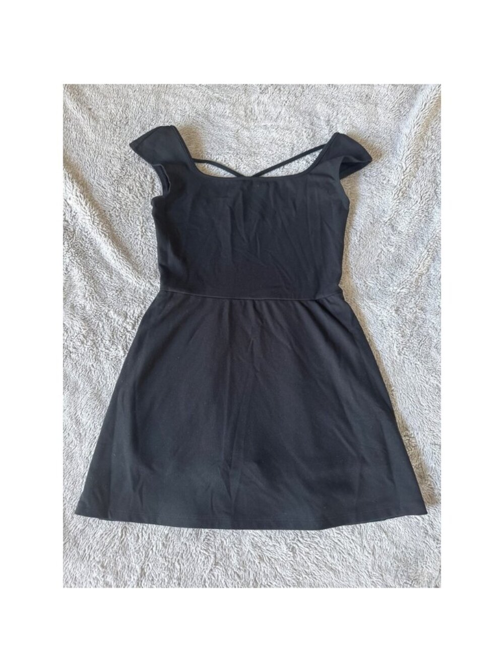 Wild Fable ButterBliss Black Active Dress Built In Shorts Cross Back Small